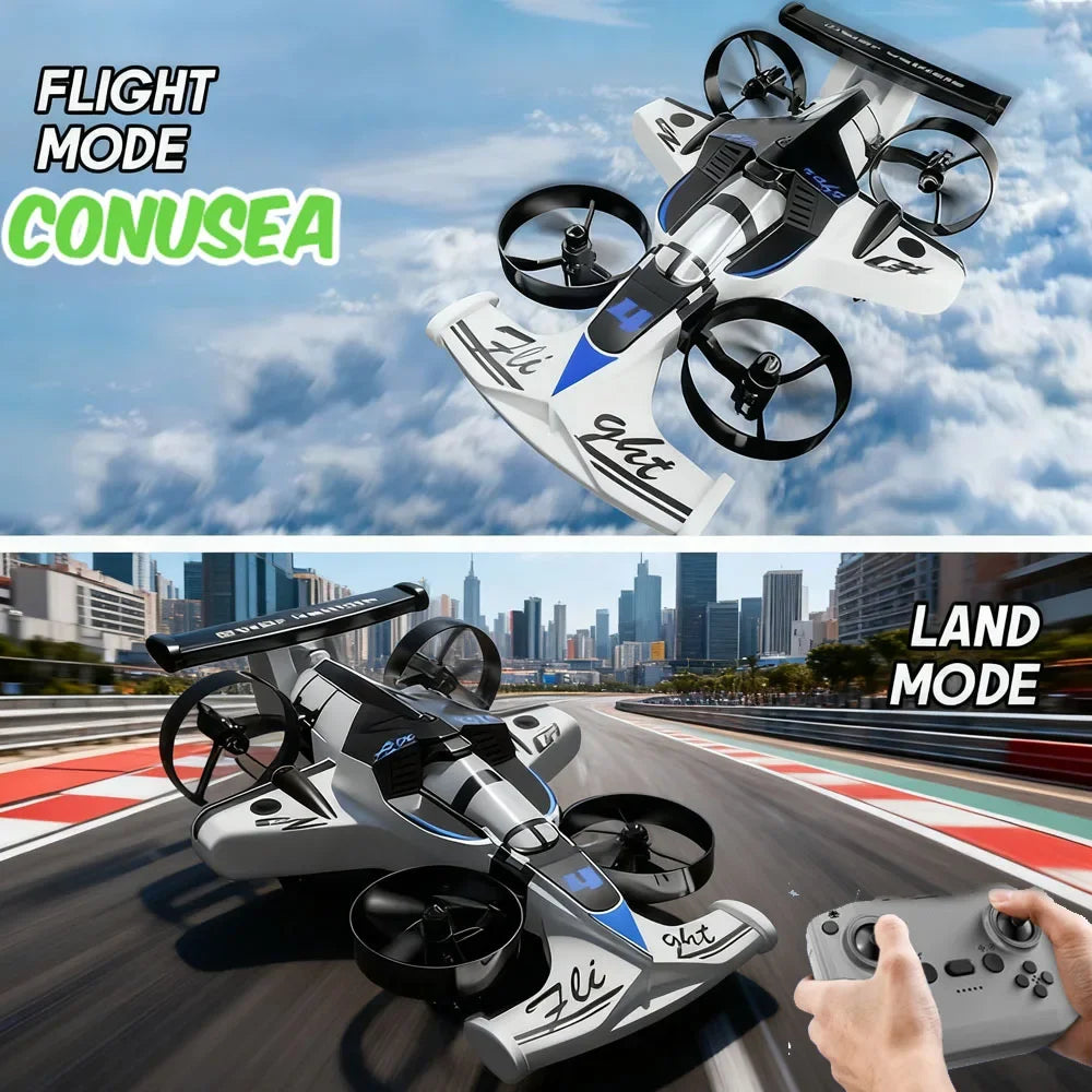 2-in-1 Land-Air RC Drone Car - Red Stunt Vehicle | Tidesmit Tidesmit