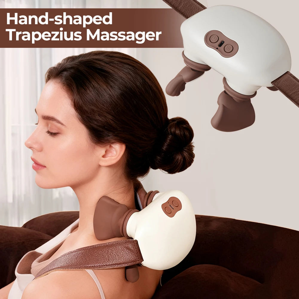 Tidesmit 4D Electric Massager - Portable Neck and Shoulder Relief Back Massage Instrument Tidesmit