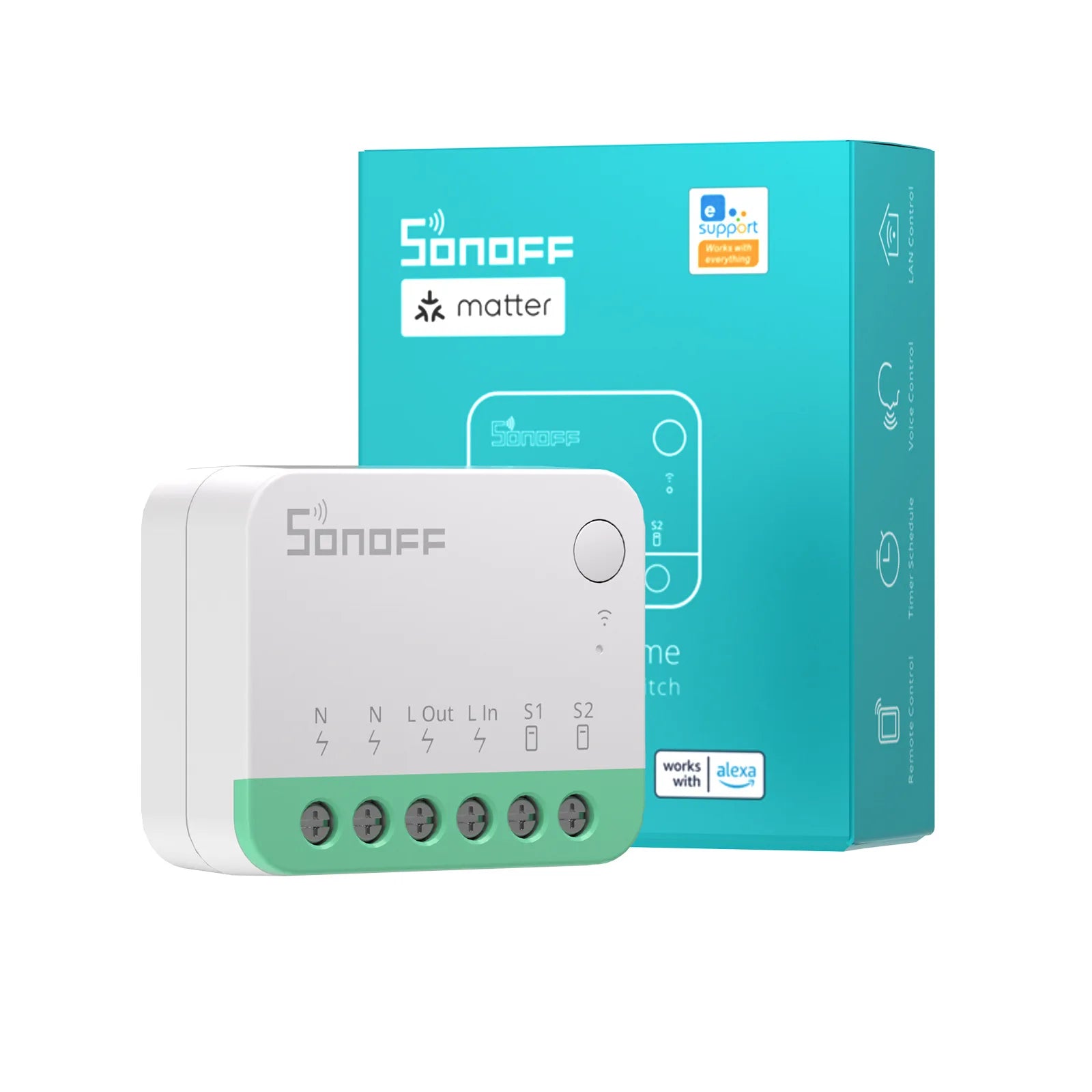 Matter Smart Switch - WiFi Home Automation Module for Energy Saving Tidesmit