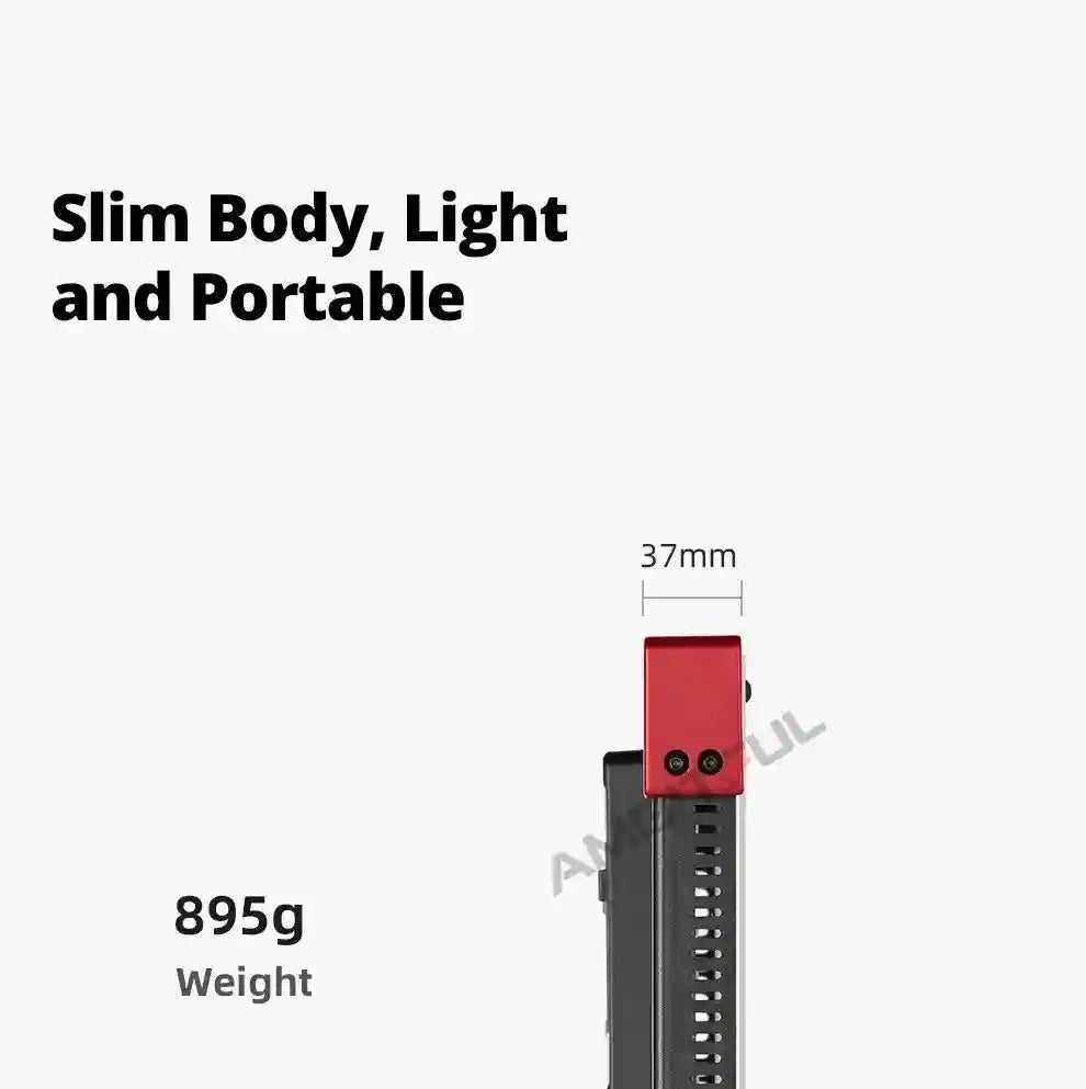 60W LED Video Light Panel | Adjustable Color Temperature Studio Kit Tidesmit