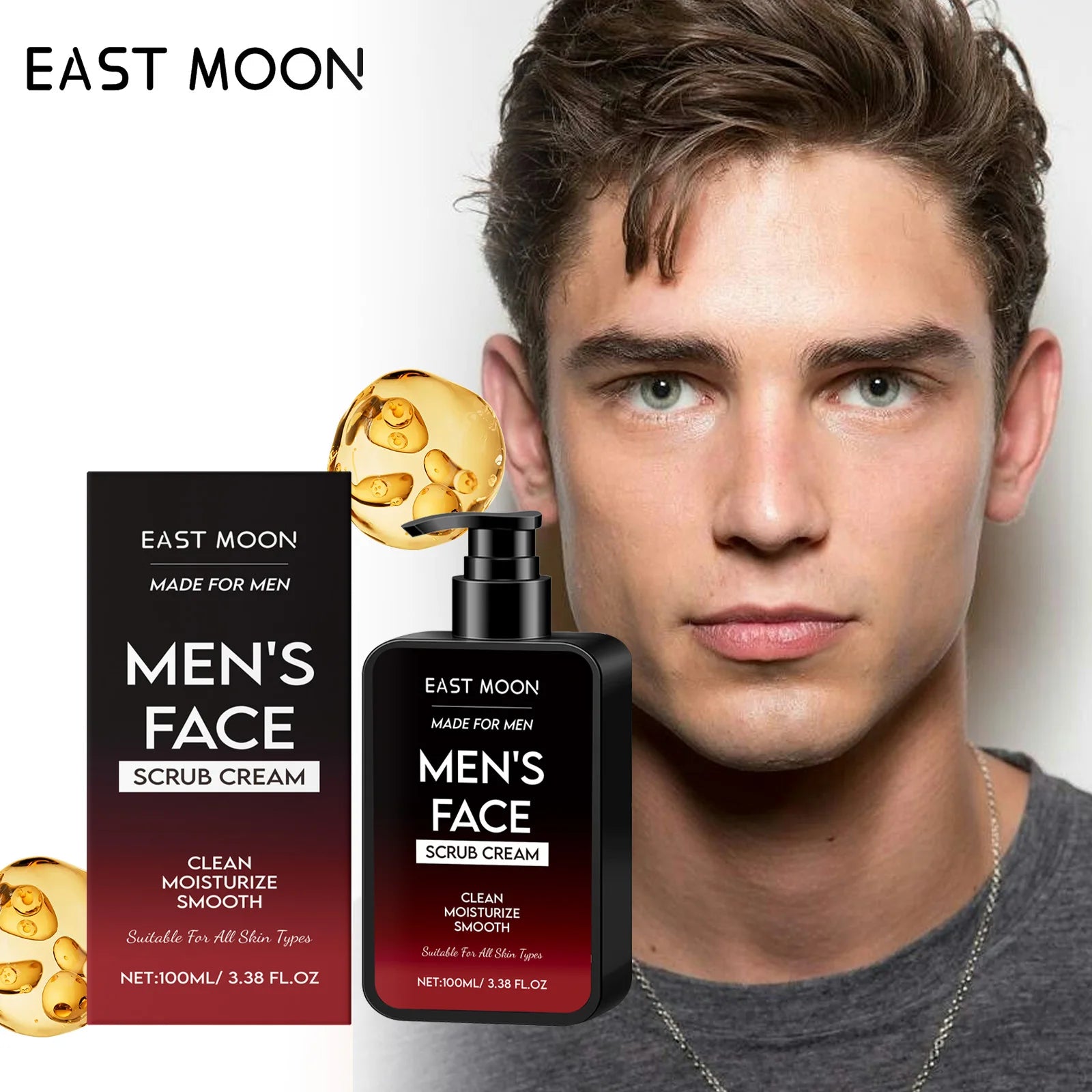 Men Face Oil Control Scrub | Deep Pore Exfoliator | 100ml Tidesmit Scrubs Treatments 100ml boxed Tidesmit