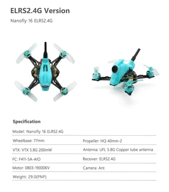 Nanofly16 Freestyle FPV Quadcopter - ELRS 2.4G & Frame Options Tidesmit