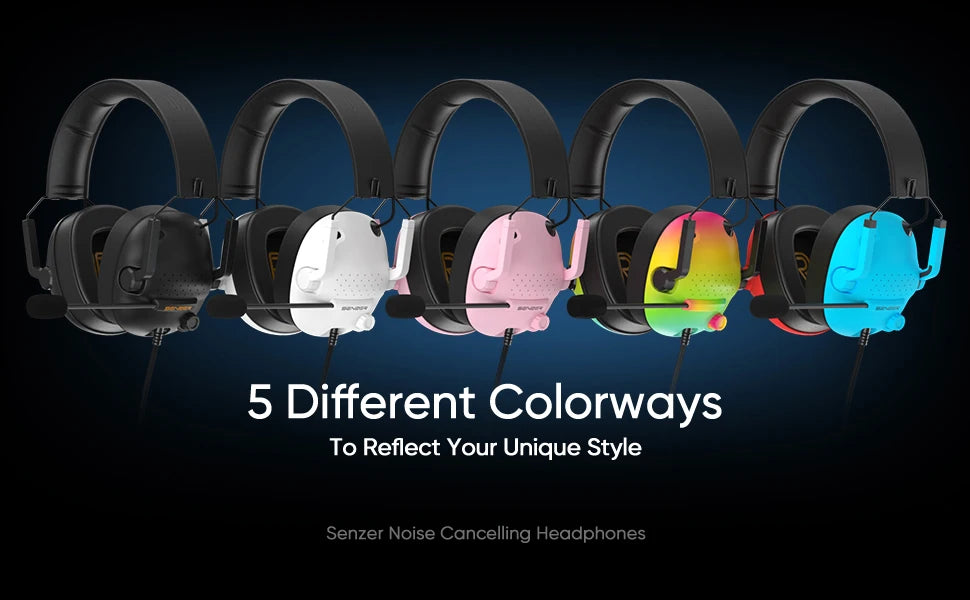 Wired Gaming Headset with Mic - Noise Cancelling PC PS5 Console Audio Tidesmit