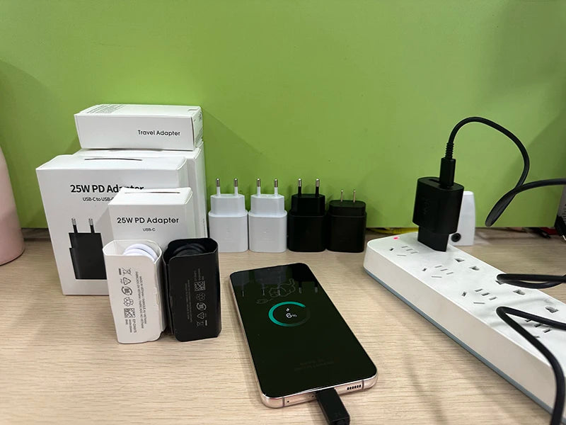 Samsung 25W USB-C Fast Charger Adapter - EU & US Plug Options Tidesmit