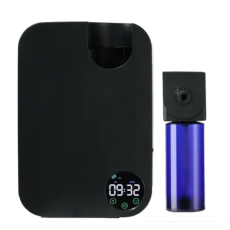 Smart 12V Waterless Aroma Diffuser Touch Screen Scent Machine Timer Automatic Wall Mounted Essential Oil Nebulizer for Home