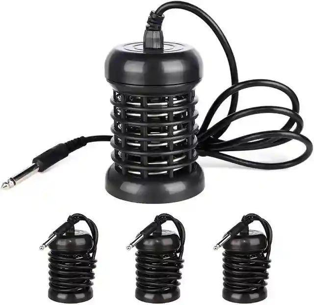 Stainless steel ion detox foot bath array with black cage and cable for hydrotherapy spa purification machine.
