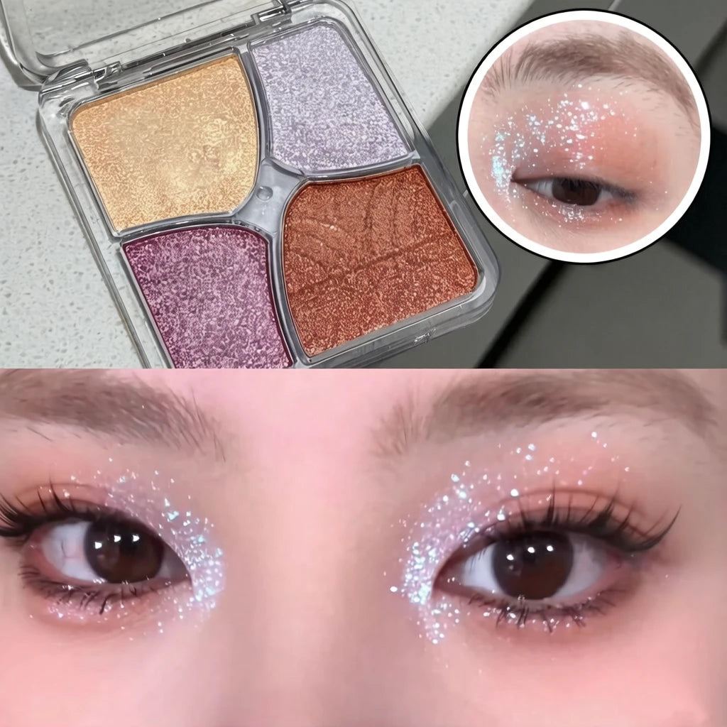 Tidesmit Herorange 4-in-1 floral makeup palette featuring matte highlighter blush and eyeshadow for smooth finish