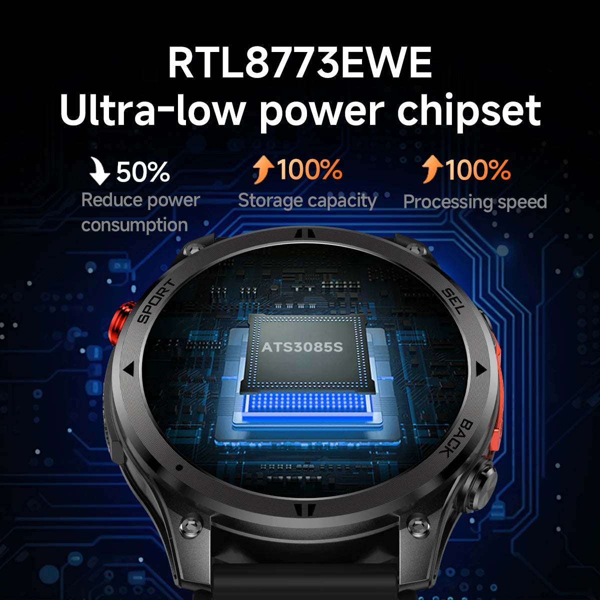 LIGE New Global Hiking Smart Watch 1.46''HD Screen 530mAh Battery GPS Path Track Outdoor Sport Fitness Waterproof Smartwatch Men