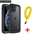 iPhone 16 Pro Max Waterproof Case: Military-Grade Shockproof Protection Black with lanyard Tidesmit