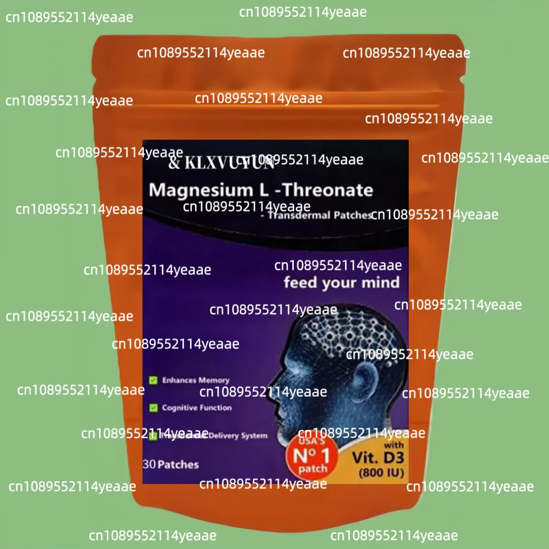 Magnesium L -threonate, Vitamin D3- Promotes Brain Health, Enhances Memory, Concentration & Cognition, Energy Transdermal Patch