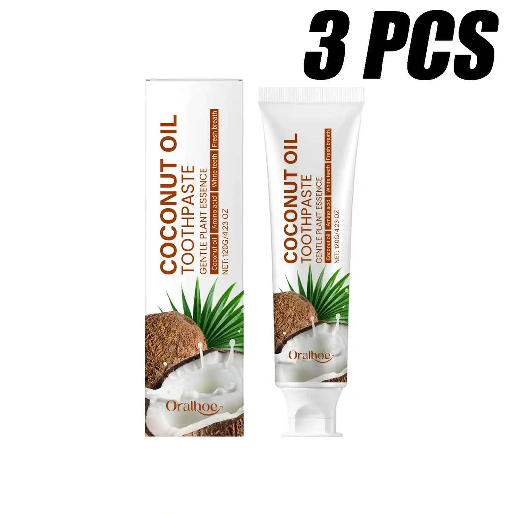Tidesmit coconut oil toothpaste for enamel repair, teeth whitening, and removing stubborn coffee tea stains
