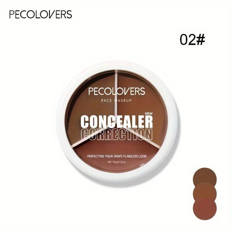 Tidesmit 3-color concealer palette for even skin tone and blemish coverage detailed shade swatch view