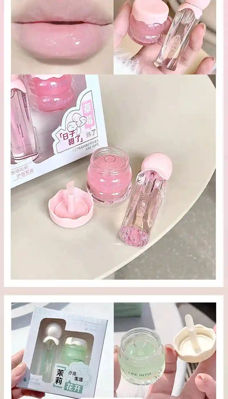 Lip Care Set: Moisturizing Jelly Balm Day & Night Duo by Tidesmit Lip Care Tidesmit