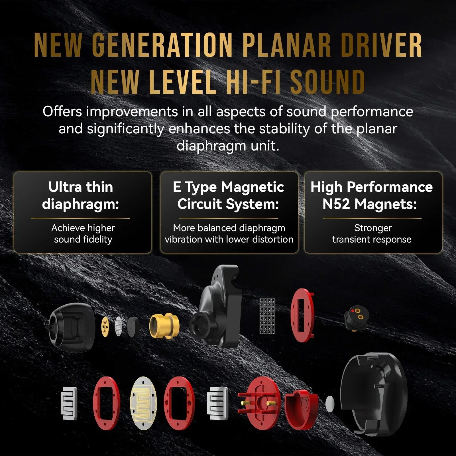 7Hz Timeless II Planar Magnetic IEMs with OCC Cable | Tidesmit Tidesmit