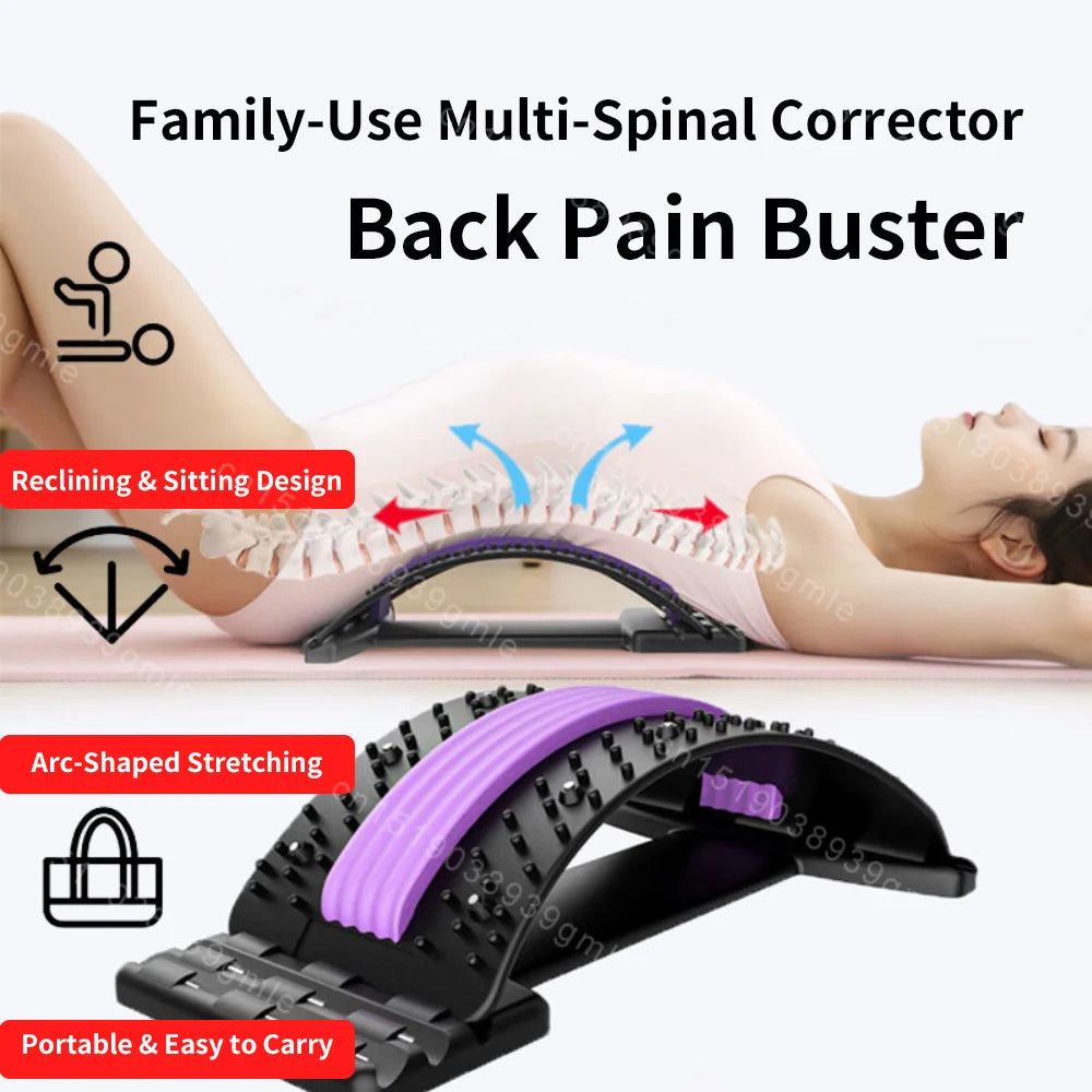 Adjustable Back Stretcher Lumbar Support Massager for Muscle Relief Massage Chairs Tidesmit