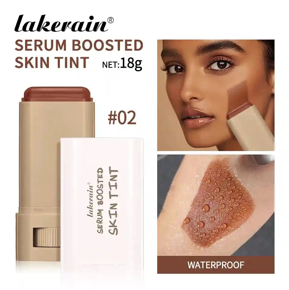 Tidesmit foundation stick serum boosted skin tint balm texture close-up for natural moisturizing coverage