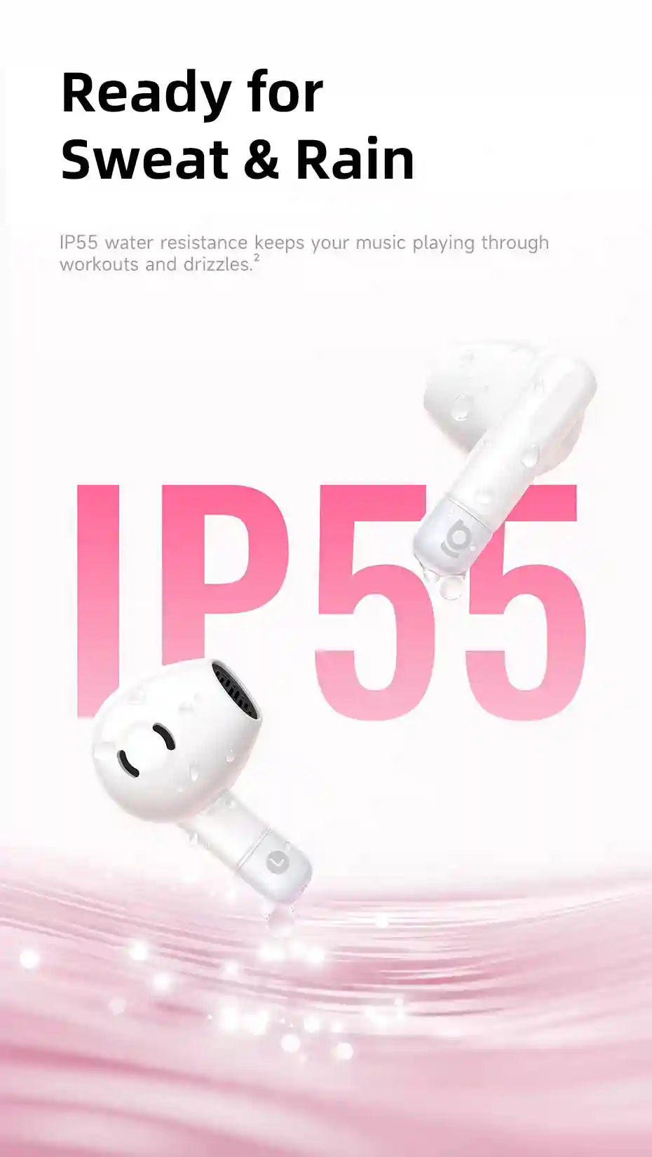 Wireless Earbuds with AI ENC, 40H Battery Life & Waterproof Build Tidesmit