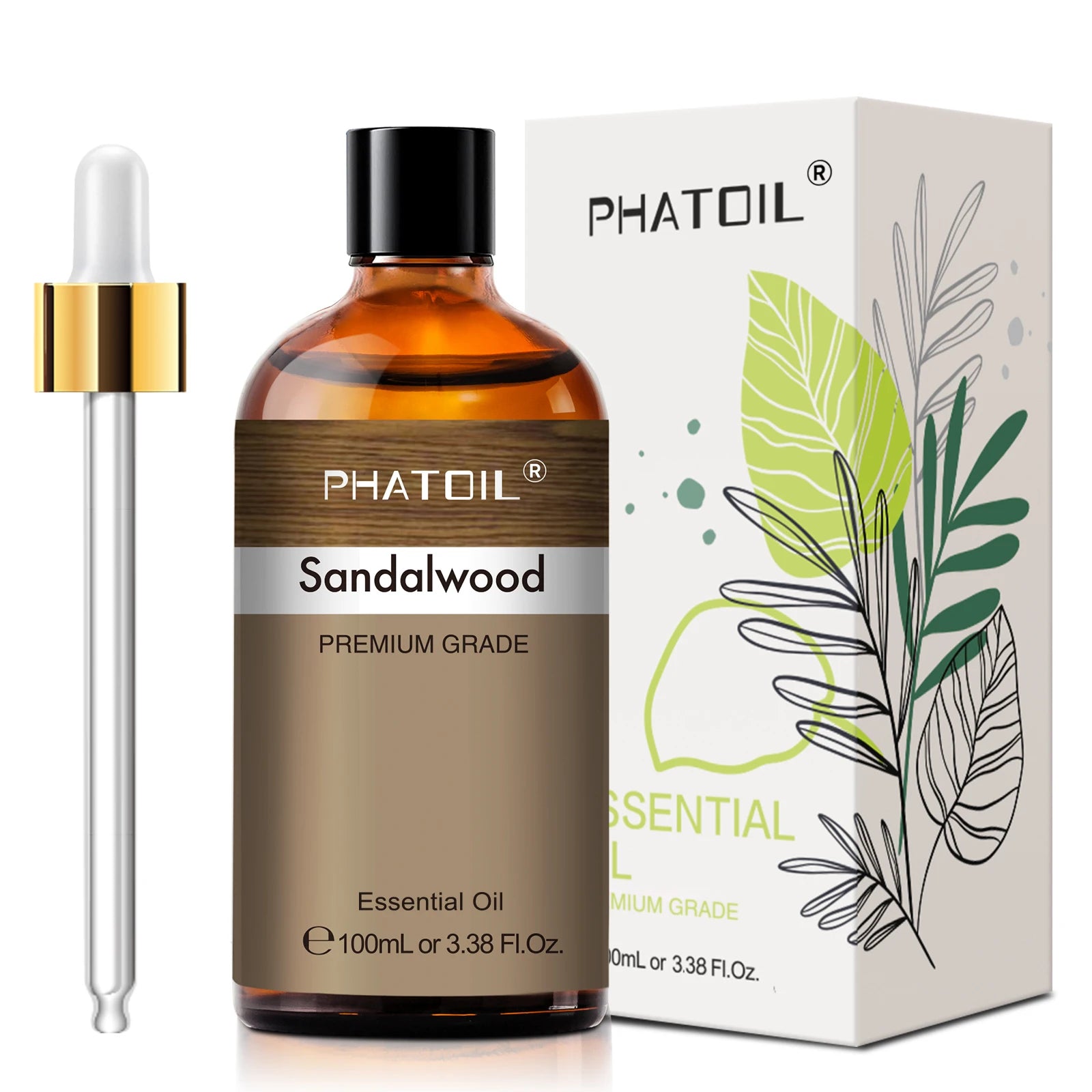 PHATOIL 100ml Lavender Peppermint Lemon Eucalyptus Lemongrass Essential Oil Natural Plant Pure Essential Oils For Diffuser