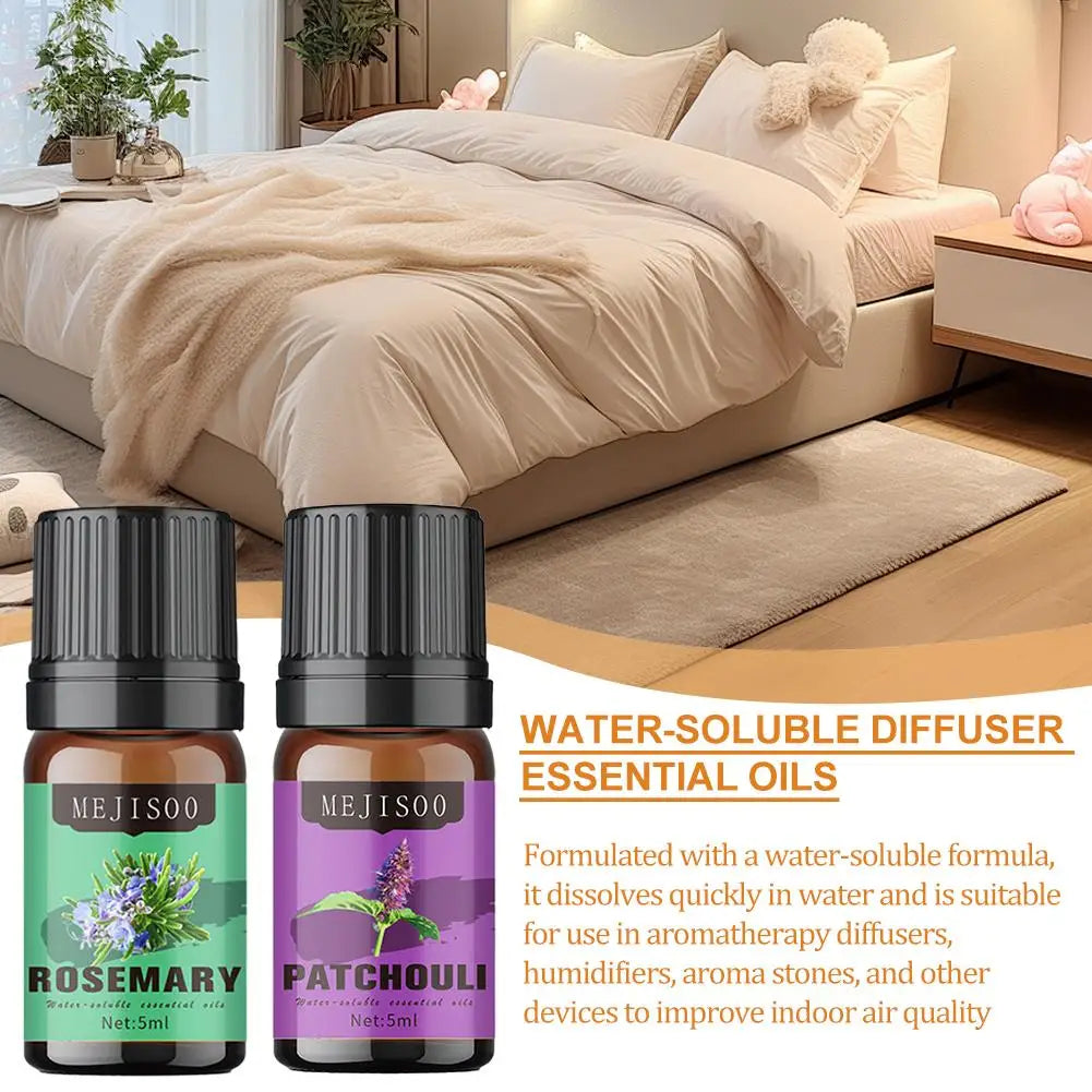 5ml Natural Essential Oils Rosemary Tea Tree Lemon Lavender Lemongrass Eucalyptus Peppermint Sweet Orange Fragrance Oil