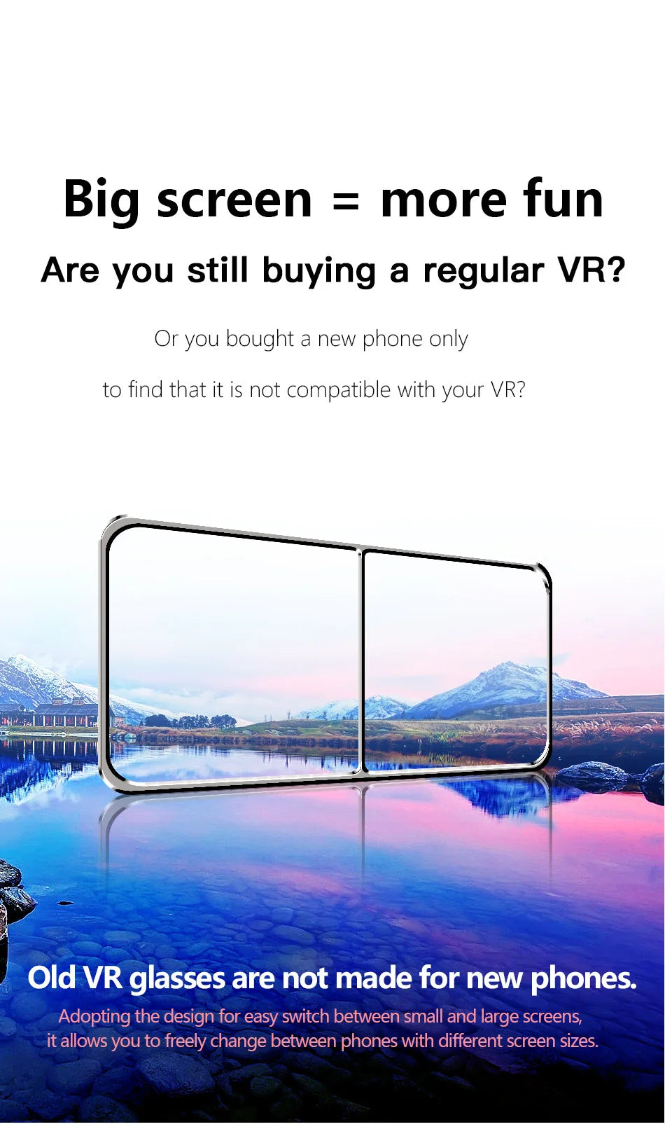 VR Headset for Smartphones with Adjustable Lenses - Tidesmit Tidesmit