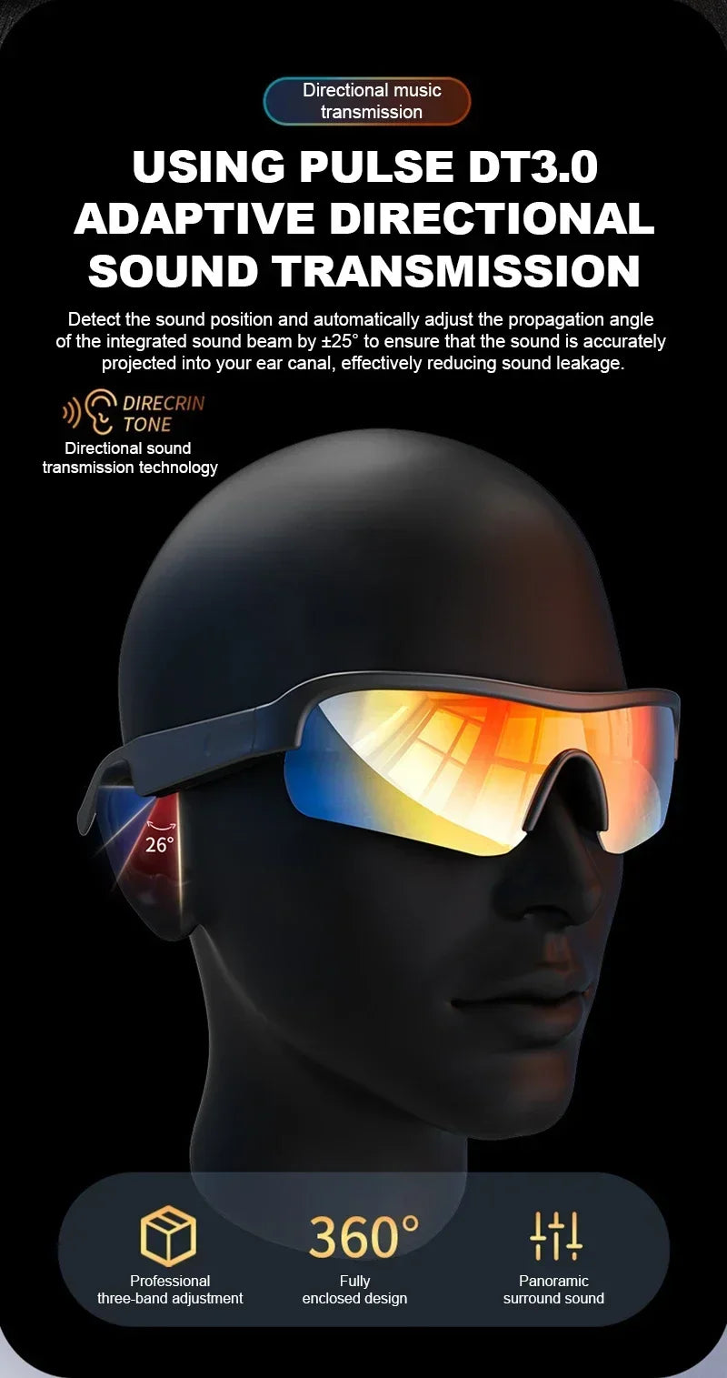 Bluetooth Smart Glasses with Spatial Audio & UV Protection | Tidesmit Tidesmit
