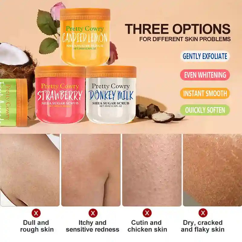 Shea Butter Body Scrub: Exfoliating & Moisturizing Treatment Scrubs Treatments Tidesmit