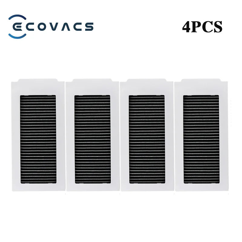 Ecovacs replacement slim filters, 4-pack rectangular pleated panels