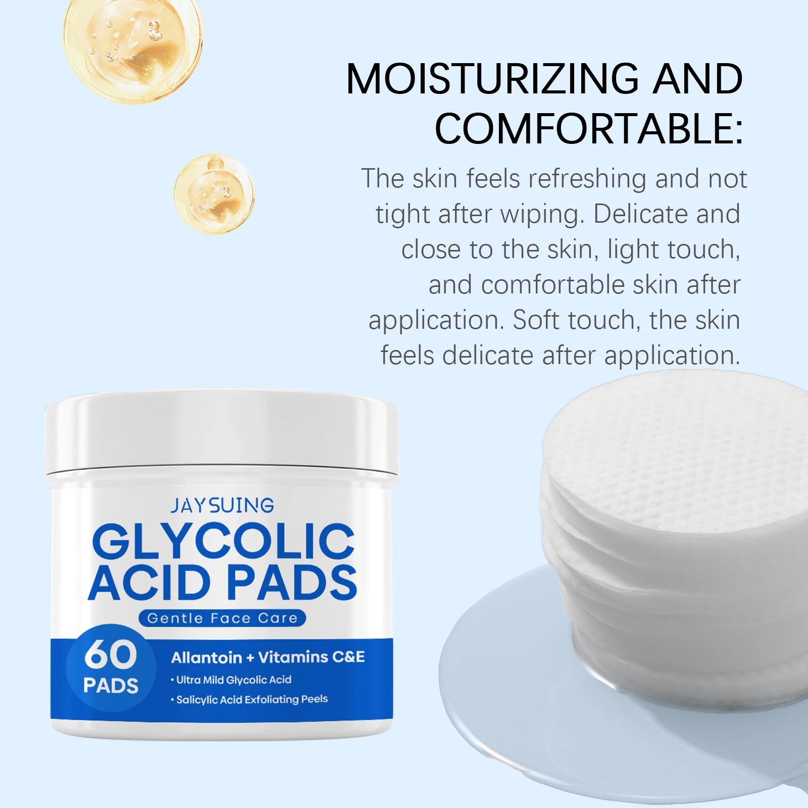 Glycolic Acid Exfoliating Pads | Salon-Quality Brightening Treatment Scrubs Treatments Tidesmit