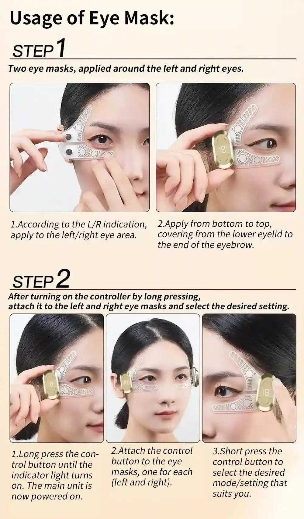 Microcurrent Eye Massager for Fatigue and Dark Circles - Rechargeable Eye Massage Instrument Tidesmit