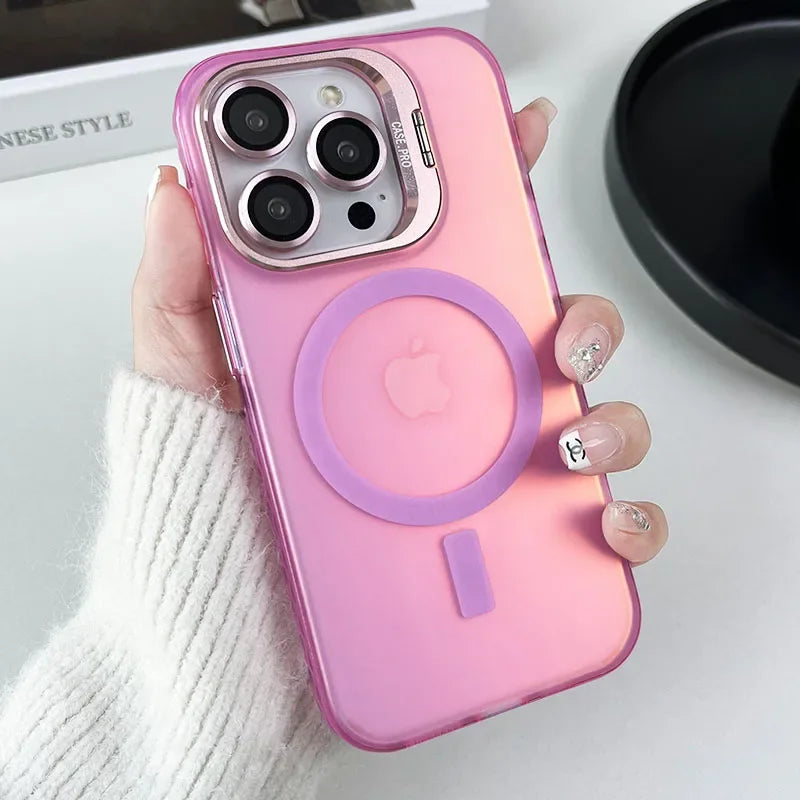 Magnetic Color Changing iPhone Case with Integrated Lens Protection Pink Tidesmit