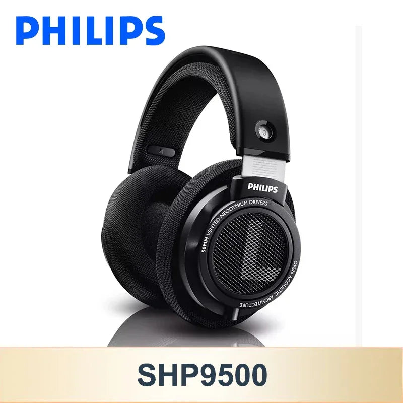Philips SHP9500 HiFi Open-Back Wired Headphones by Tidesmit SHP9500 Black Tidesmit