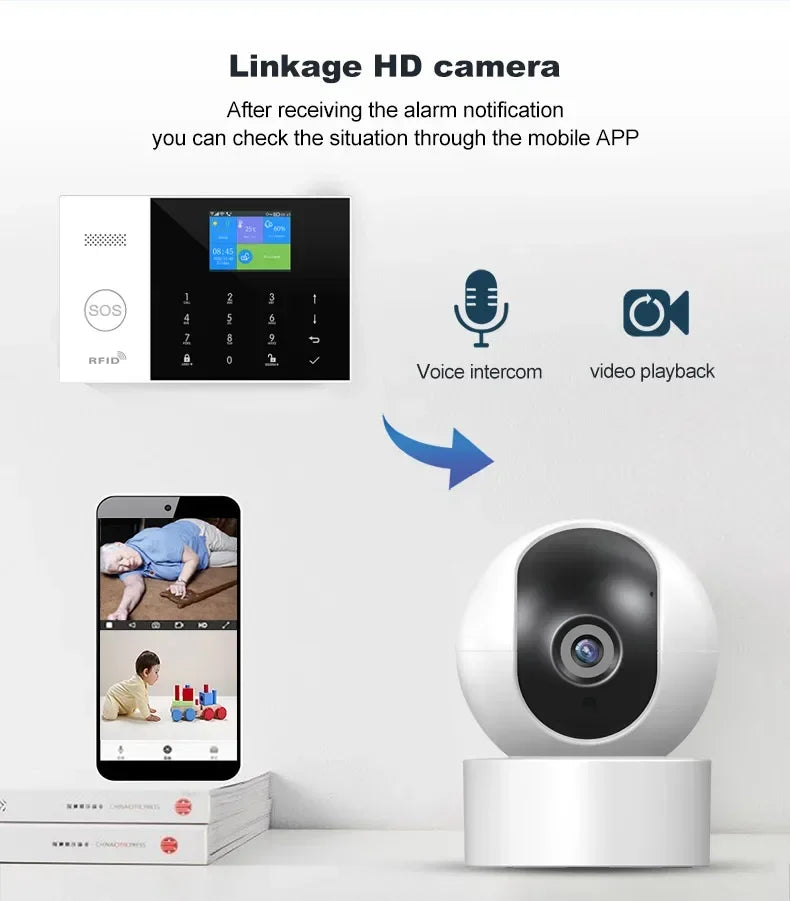 Wireless Home Alarm System with WiFi App Control & Smart Integration Tidesmit