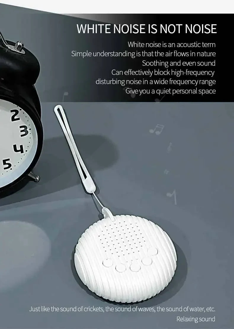 Baby White Noise Machine 10 Soothing Sounds Volume Adjustable Portable Baby Sleep Machine Built-in Rechargeable Battery USB Hot