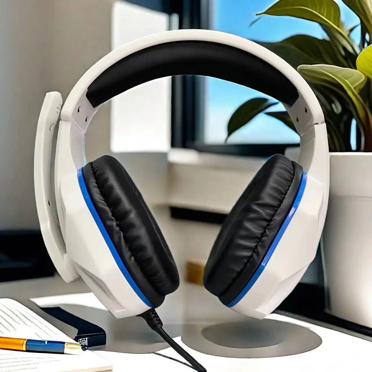 Wired Gaming Headphones with Noise-Cancelling Mic for PC and PS4 Tidesmit