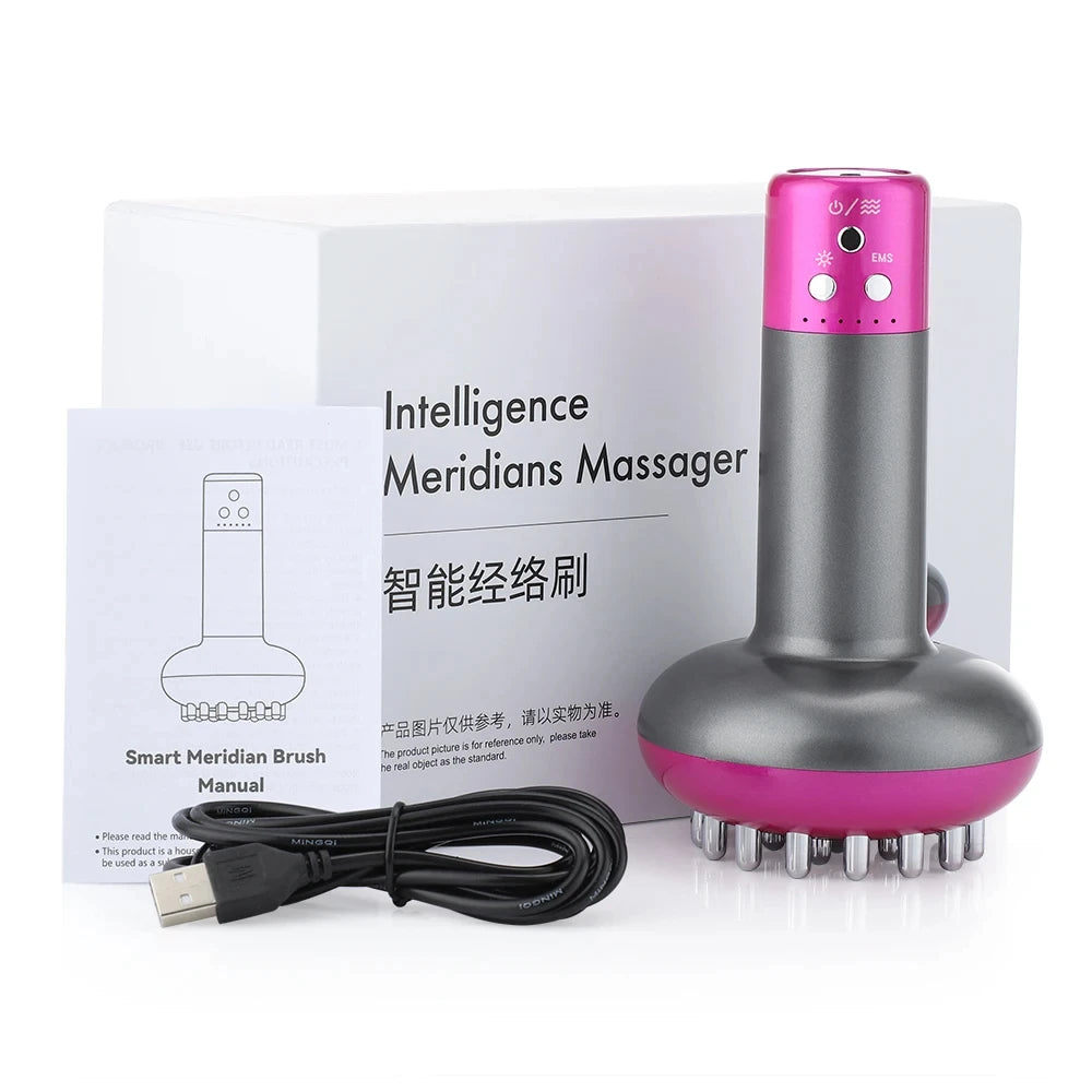 Electric Gua Sha Tool - Rechargeable Body Massager for Stress Relief Relaxation Treatment purple Tidesmit