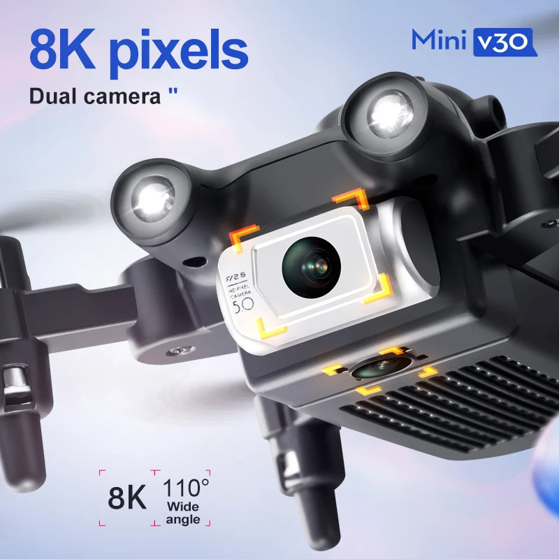 4K Camera Drone Foldable Quadcopter with Dual HD Lenses Tidesmit