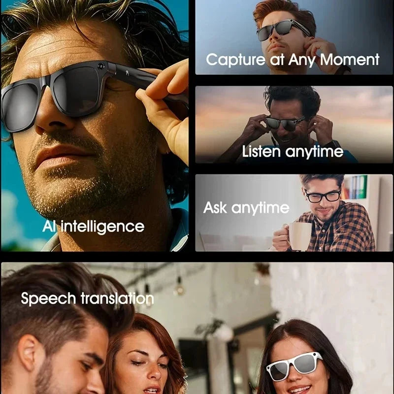 Tidesmit Smart Glasses 8K AI Camera with Bluetooth Spatial Audio Tidesmit