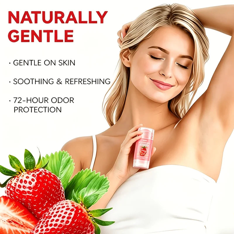Tidesmit GSWP Strawberry Deodorant 40g/80g for odor-free skin on underarms, neck, and behind ears.