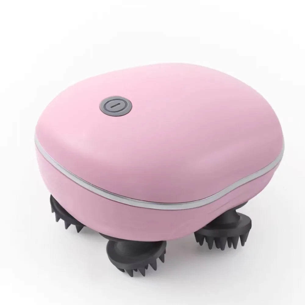 Electric Scalp Massager | Cordless Stress Relief Device for Home Spa Relaxation Treatment Pink Tidesmit