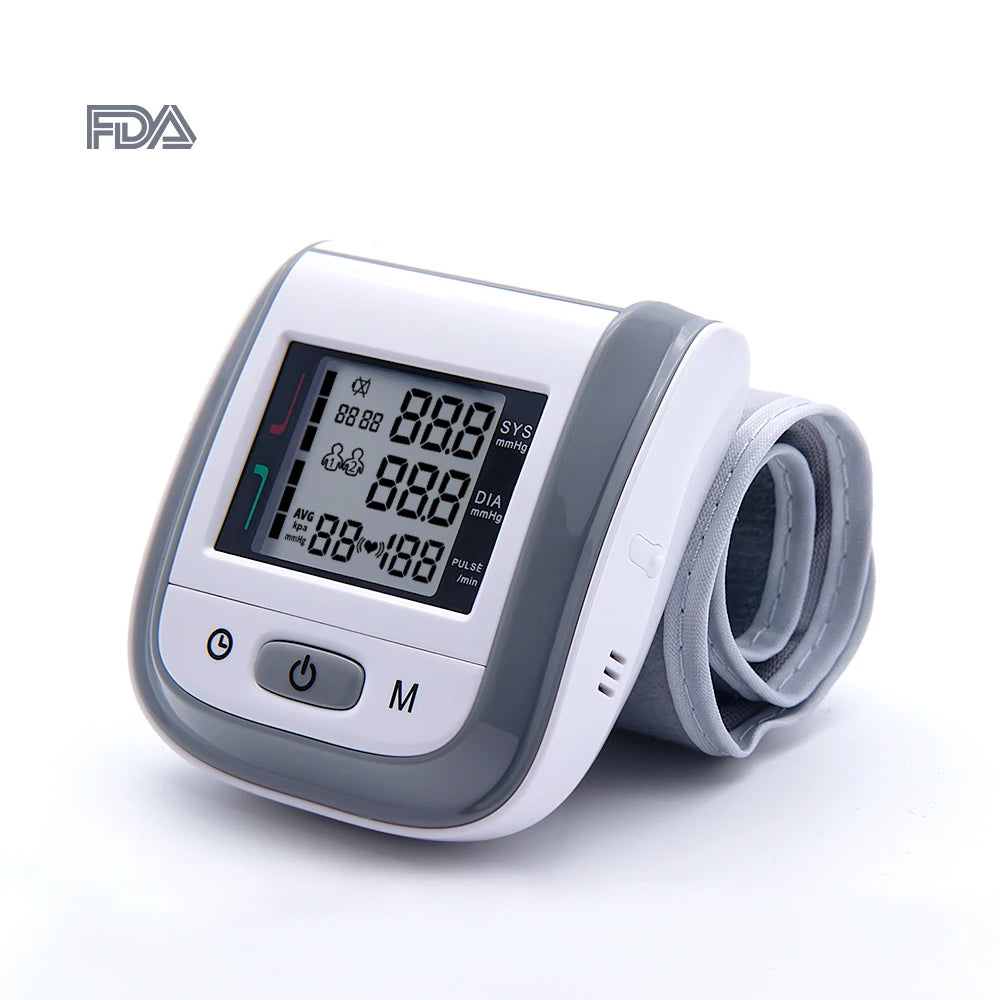 JianYouCare Medical Digital LCD Wrist Automatic Blood Pressure Monitor sphygmomanometer PR Heart Beat Rate Pulse Mete Tonometer