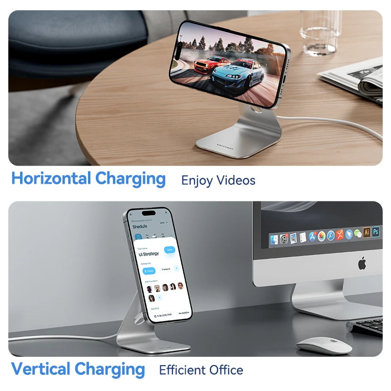 Magnetic Wireless Charger for iPhone 15W Fast Charge with 1M Cable Tidesmit