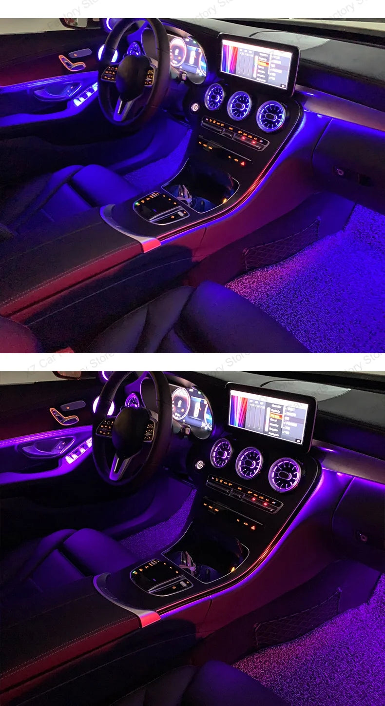 Mercedes Benz W205 X253 64-Color LED Ambient Lighting Kit Tidesmit