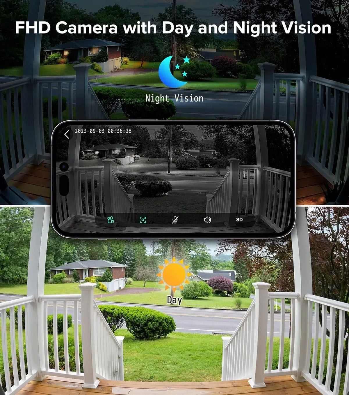 WiFi video door intercom monitor with 10-inch screen and black frame