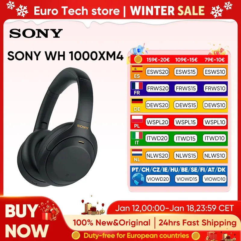 Sony WH-1000XM4 Wireless Noise Canceling Headphones - Tidesmit Tidesmit