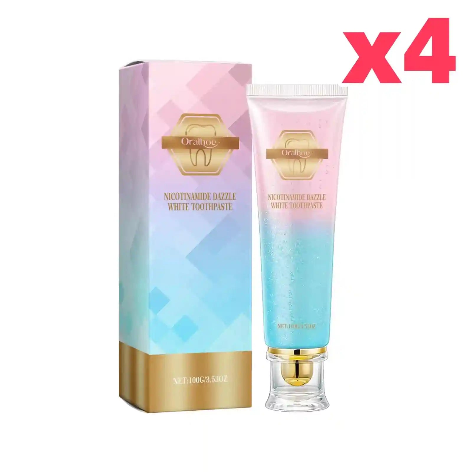 Tidesmit Niacinamide teeth whitening toothpaste for stain removal, plaque control, and fresh breath.