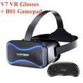 4K VR Headset for Smartphones: Immersive 3D Mobile Glasses V7 add B01 gamepad China Mainland Tidesmit