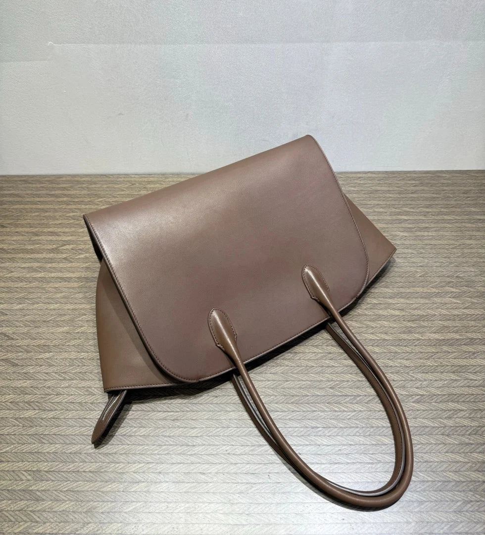 2026 high-quality genuine leather Marlo 12 inch 14 inch saddle leather tote bag, women's shoulder bag, high-end leather texture,