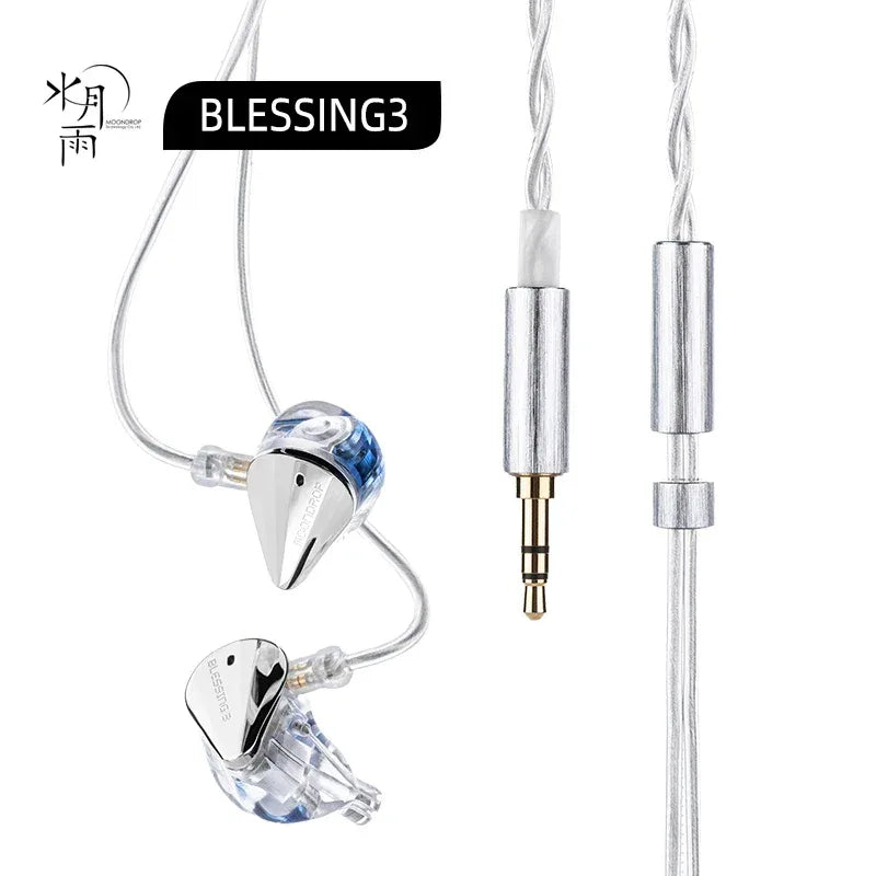MoonDrop Blessing 3 Hybrid In-Ear Monitors | Tidesmit Audio 6-Driver Tidesmit