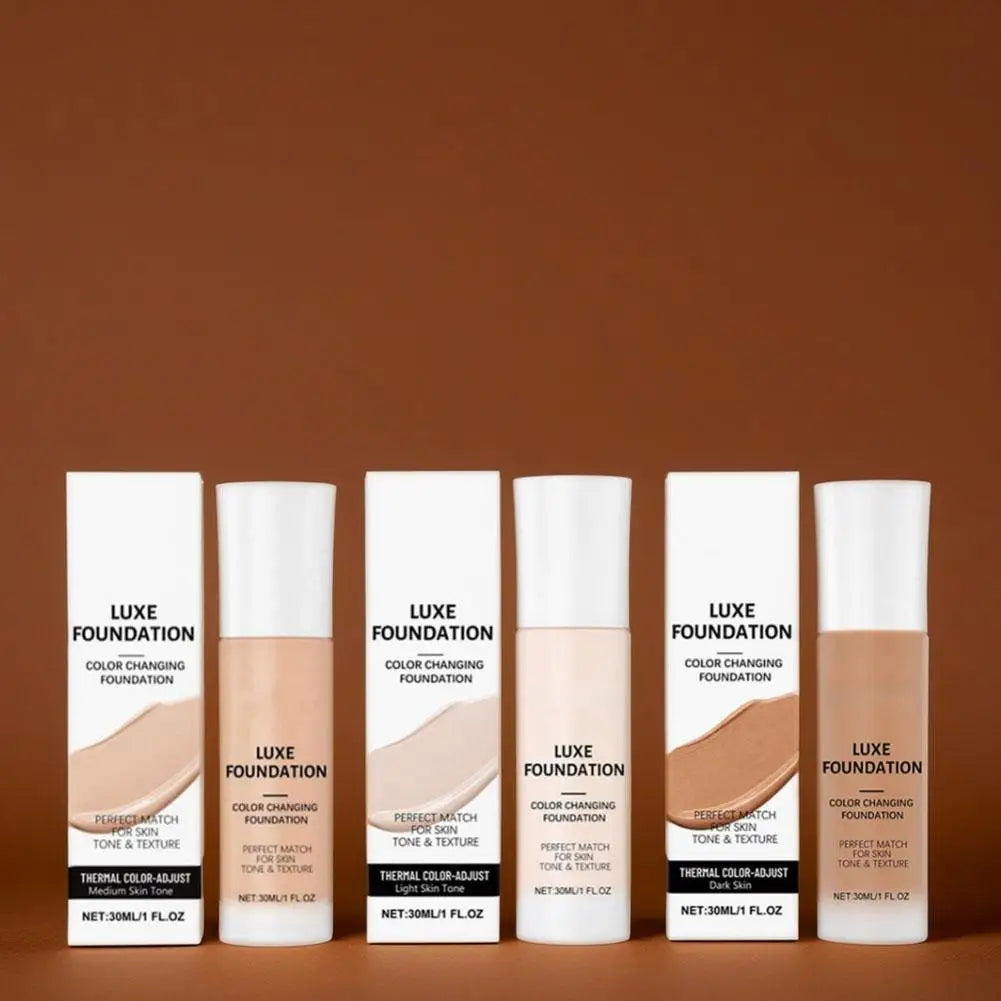 Tidesmit thermal color changing foundation and matte oil-control concealer for intelligent tone matching face makeup