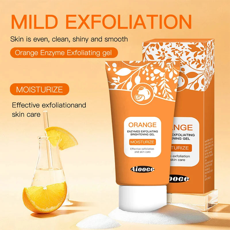 Orange Exfoliating Gel for Face and Body - Deep Pore Cleanser (50g-100g) Scrubs Treatments Tidesmit